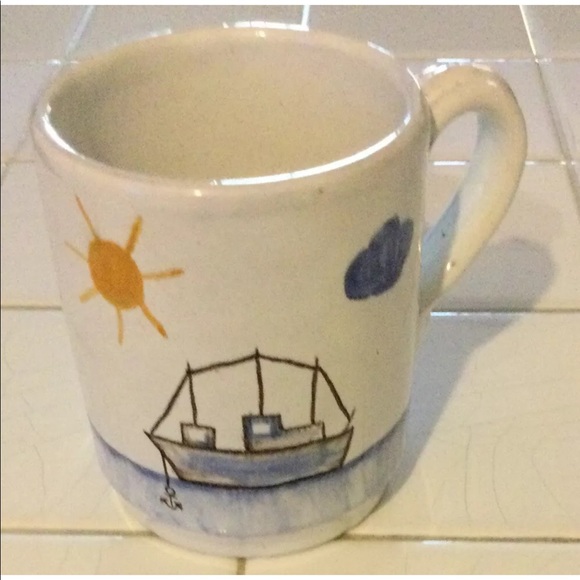 NWOT Casafina Portugal Mug Fishing Trawler Design - Picture 1 of 4